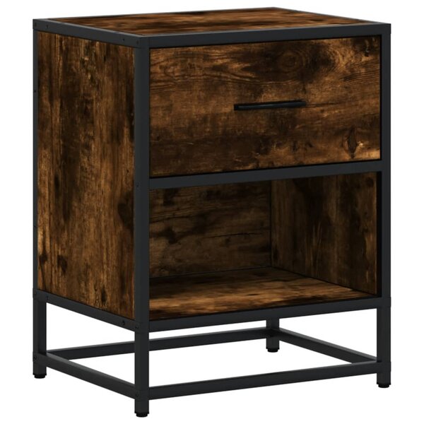 vidaXL Table de chevet chêne fumé 40x31x50 cm bois d'ingénierie