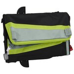 vidaXL Remorque de vélo noir et vert 45 kg fer