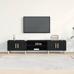 vidaXL Meuble TV Chêne noir 180 x 31 5 x 40 cm Bois d'ingénierie