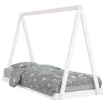 vidaXL Cadre de lit pour enfants blanc 80x200 cm bois de pin massif