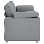 vidaXL Canapé Gris clair 219 x 80 x 82 cm tissu