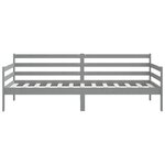 vidaXL Lit de jour sans matelas gris bois de pin massif 90x200 cm