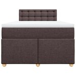 vidaXL Sommier à lattes de lit et matelas marron foncé 120x190cm tissu