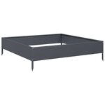 vidaXL Lit surélevé de jardin anthracite 100x100x26 cm acier