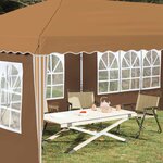 vidaXL Tente de fête pop-up 575 x 289 x 245 cm Beige