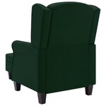 vidaXL Fauteuil avec repose-pied Vert foncé Tissu