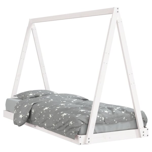 vidaXL Cadre de lit pour enfants blanc 80x200 cm bois de pin massif