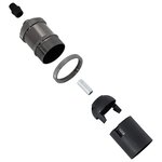 vidaXL Douilles de lampe 2 Pièces noir brillant E27