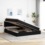 vidaXL Lit de Rangement avec matelas Noir 180 x 200 cm Velours