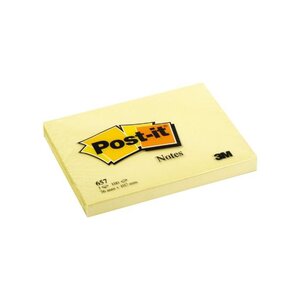 Bloc 100 Notes Adhésives Repositionnables 102 x 76 mm Jaune pastel POST-IT