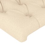 vidaXL Tête de lit à LED Crème 203x16x118/128 cm Tissu