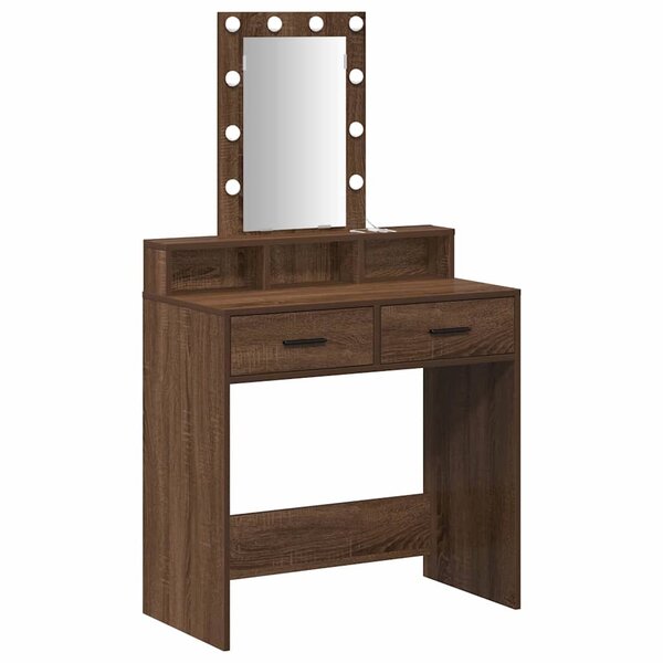 vidaXL Table de Toilette Marron 79 x 41 x 140 cm Bois d'ingénierie