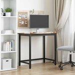 vidaXL table Chêne fumé 100 x 50 x 76 5 cm Bois d'ingénierie et acier