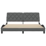 vidaXL Cadre de lit sans matelas gris foncé 180x200 cm tissu
