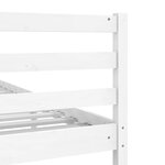 vidaXL Cadre de lit Blanc 150x200 cm Très grand Bois massif