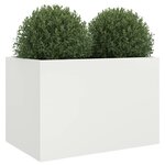 vidaXL Jardinière blanc 62x40x39 cm acier laminé à froid