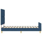 vidaXL Cadre de lit avec tête de lit Bleu 100 x 200 cm tissu