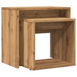 vidaXL Tables basses gigognes 2 Pièces chêne artisanal bois d'ingénierie