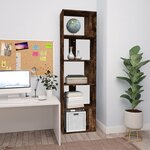 vidaXL Bibliothèque Chêne fumé 45x24x160 cm Bois d'ingénierie