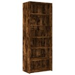 vidaXL Buffet haut chêne fumé 70x41x185 cm bois d'ingénierie