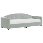 vidaXL Lit de jour avec matelas gris clair 80x200 cm velours