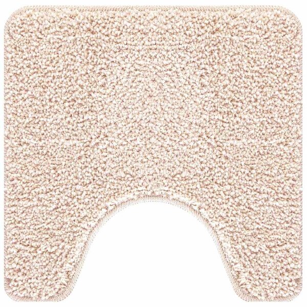 vidaXL Tapis de bain antidérapant avec découpe pour toilette Crème