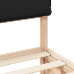 vidaXL Cadre de lit avec tête de lit rembourrée Noir 180 x 200 cm