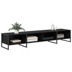 vidaXL Meuble TV Chêne noir 170 5 x 36 x 30 5 cm Bois d'ingénierie