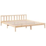 vidaXL Cadre de lit extra long sans matelas 180x210 cm bois massif pin