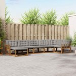 vidaXL Ensemble de canapés d'extérieur 7 Pièces Gris Naturel et Clair