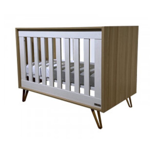 Lit bébé TRIESTRE chêne-blanc 60x120cm