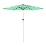 vidaXL Parasol de jardin avec mât en acier vert 268x268x226 cm