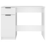 vidaXL Bureau Blanc 100x50x75 cm Bois d'ingénierie