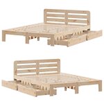 vidaXL Cadre de lit sans matelas 120x190 cm bois de pin massif