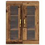 Armoire murale vidaXL avec portes en verre bois ancien 69 5x34x90 cm