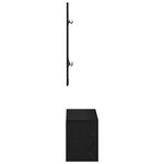 vidaXL Set de meubles de couloir 4 Pièces Chêne noir 80 x 30 5 x 40 cm