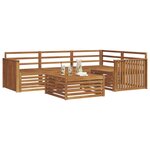 vidaXL Ensemble de canapés d'extérieur 5 Pièces Naturel