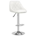 vidaXL Tabourets de bar lot de 2 blanc similicuir