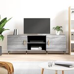 vidaXL Meuble TV sonoma gris 150x30x50 cm bois d'ingénierie