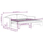 vidaXL Lit de jour avec gigogne et matelas gris foncé 90x200cm velours