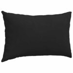 vidaXL Coussins de canapé 2 Pièces Noir 50 x 30 cm tissu