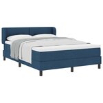 vidaXL Lit à ressorts avec matelas Bleu 140 x 200 cm tissu