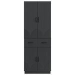 vidaXL Ensemble de Meubles 2 Pièces Noir Bois d'ingénierie