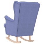 vidaXL Chaise à bascule bleu jean 74x90x102 cm tissu