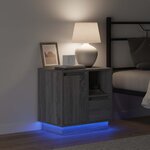 vidaXL Cabinet de chevet Gris 50 x 34 5 x 50 cm. Bois d'ingénierie