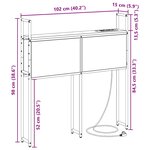 vidaXL Tête de lit de rangement Sonoma gris 100 cm Bois d'ingénierie