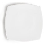 Assiettes carrées bords arrondis blanches 270(l)mm - lot de 6 - olympia -  - porcelaine270 270