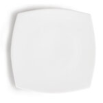 Assiettes carrées bords arrondis blanches 270(l)mm - lot de 6 - olympia -  - porcelaine270 270