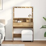 vidaXL Table de Toilette chêne artisanal 80 x 41 x 134.5 cm