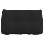 vidaXL Coussin de Dos Noir 80 x 24 x 50 cm Velours